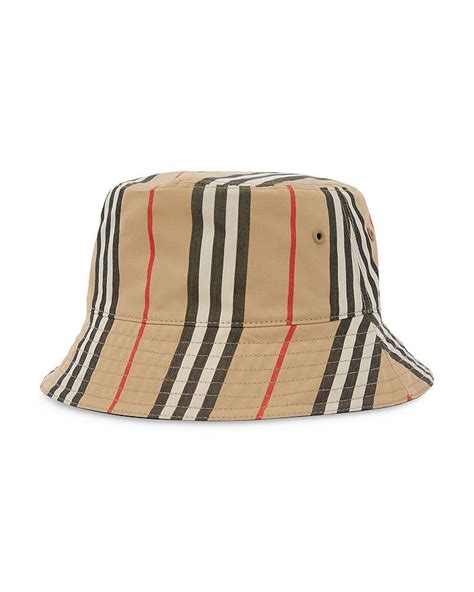 Reversible Icon Stripe Cotton Bucket Hat 